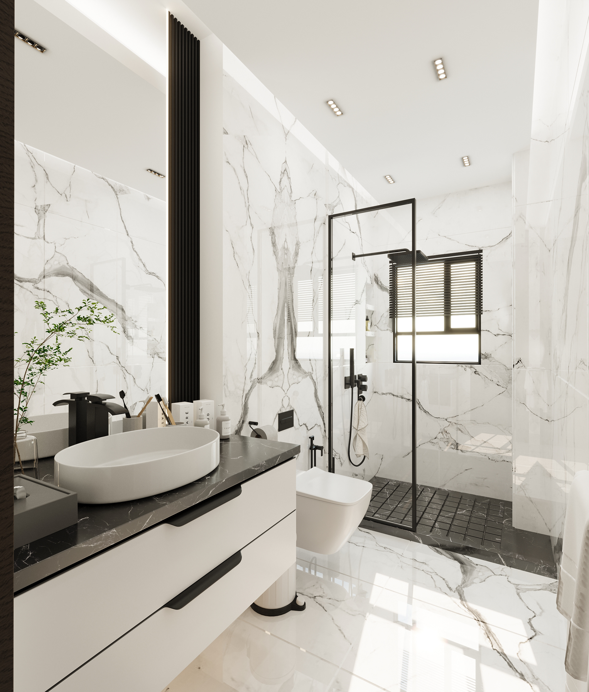 Modern Bathroom Interior Design & Shop Drawing-10