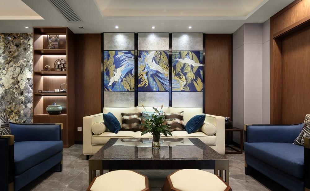 南京欣尚办公室设计 | 新中式奢华与大理石的完美结合-7