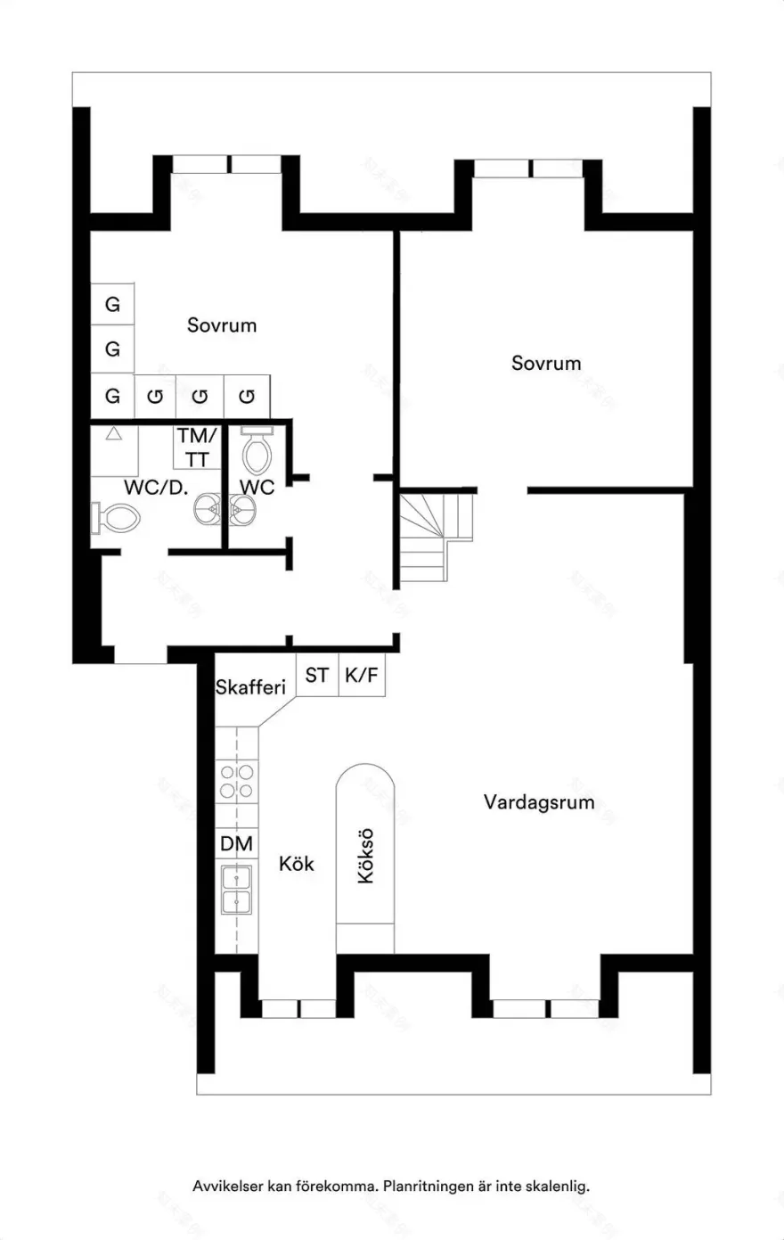 瑞典 1929 年老建筑里的魅力砖墙复式公寓-13
