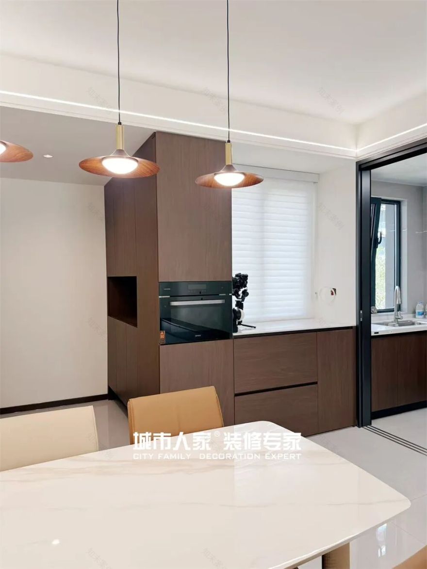 【完工实景】文昌嘉苑123㎡褪去浮华,回归本真——以棕色为韵,勾勒现代简约的温度与质感-16