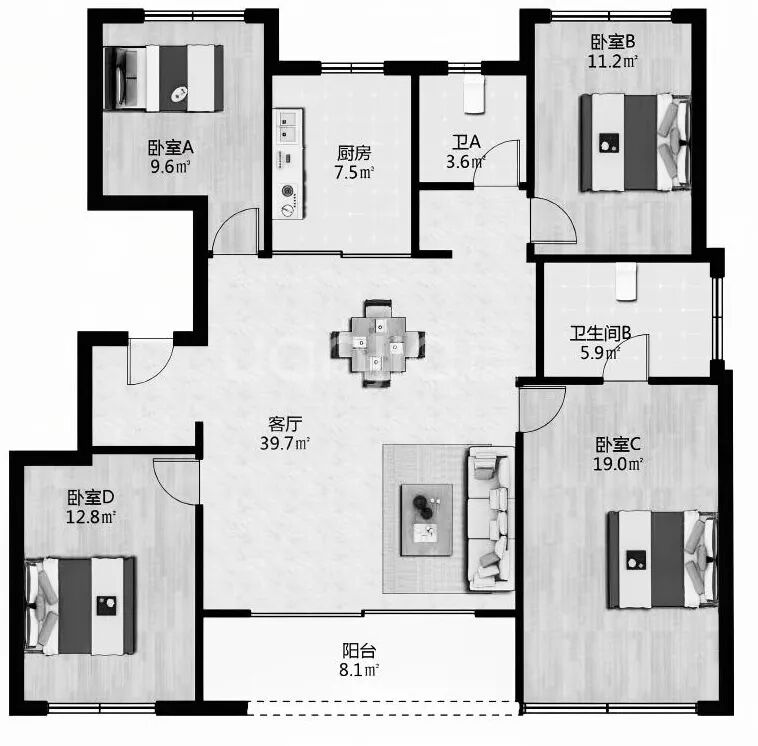 杭州上城区笕桥春宸上府精装修改造项目丨中国杭州丨本空设计工作室-10