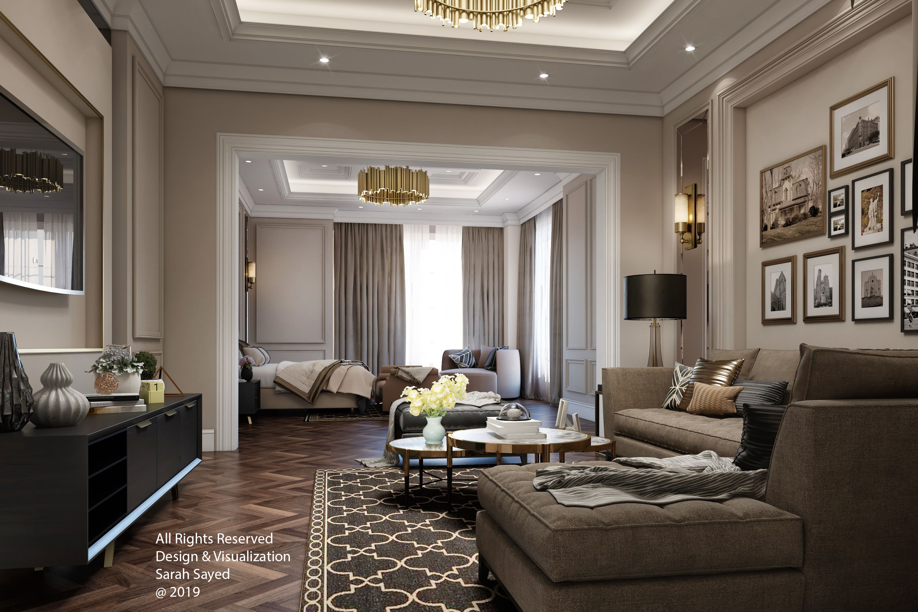 新古典主义卧室丨阿联酋丨Distance Studio Consultants-9