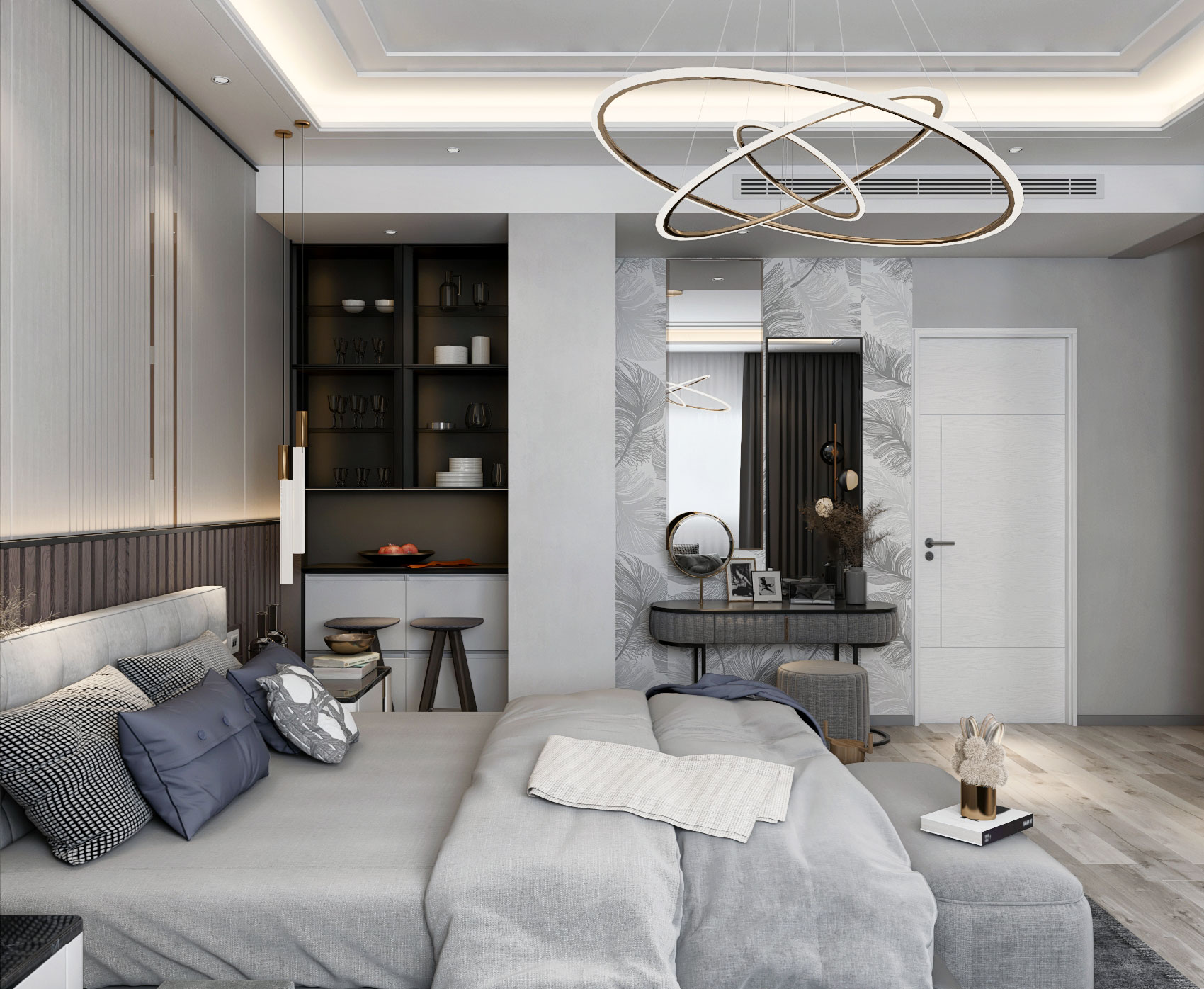 modern master bedroom , dressing and bathroom-2