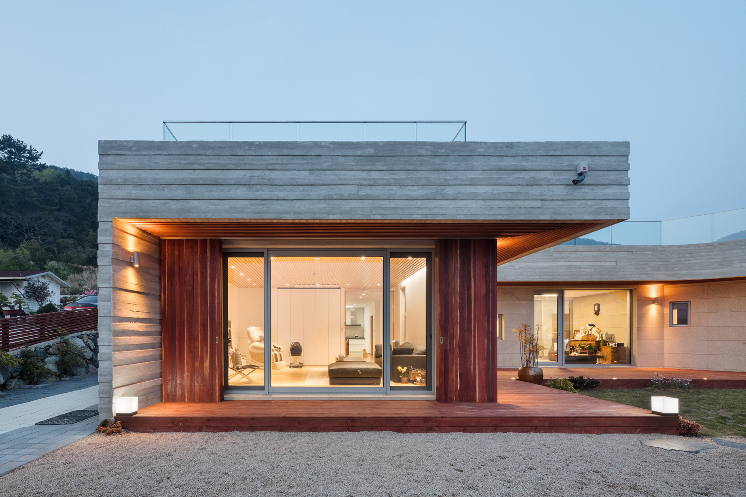 韩国海滨小屋,自然与建筑的和谐融合-45