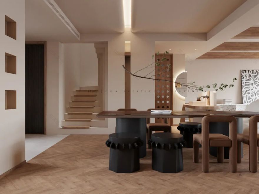 城市自然生活空间 · 绍兴檀院 220㎡原木风住宅设计丨中国绍兴丨tz.design-11