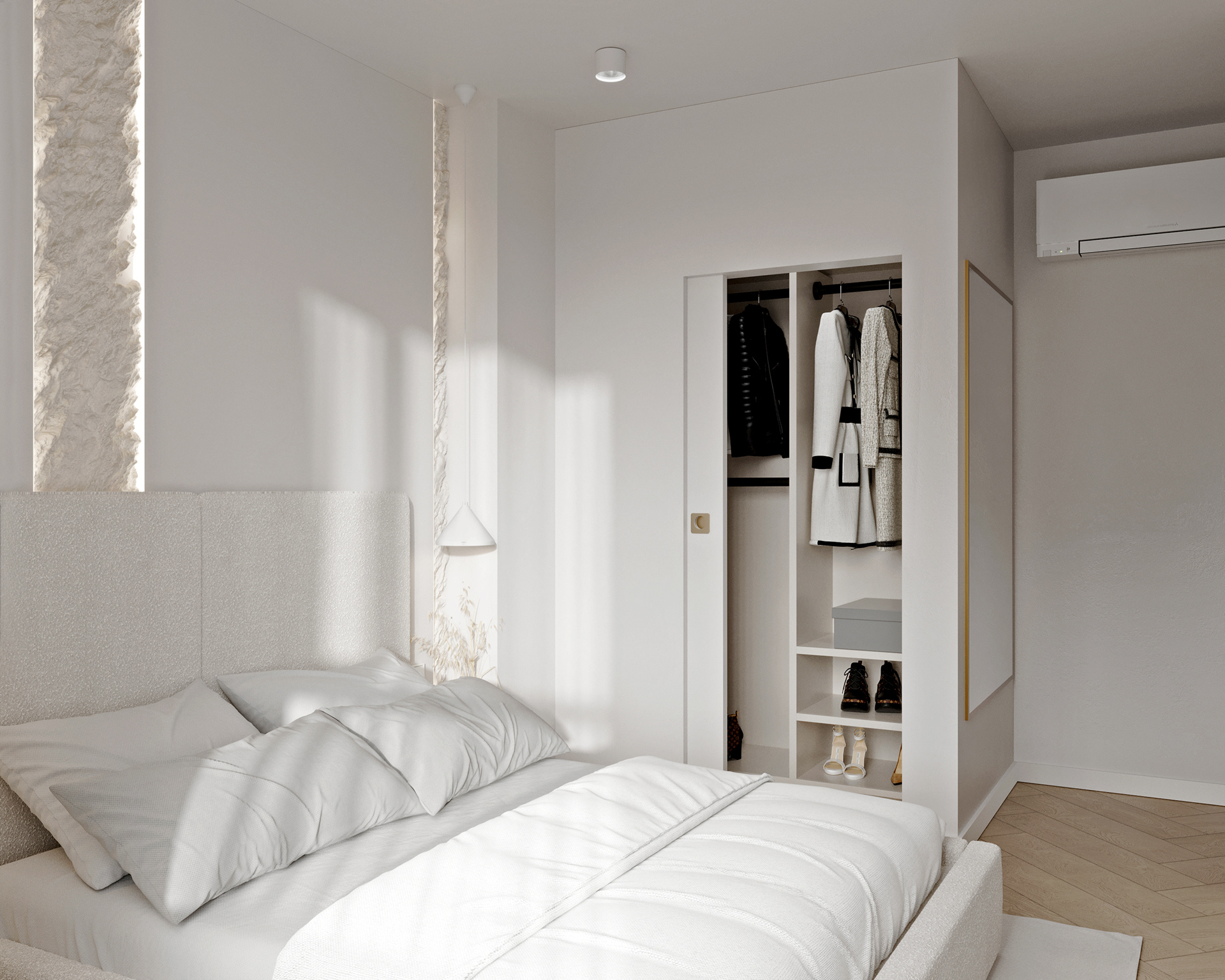 3D Visualization – Private House, 78 m² (Second Floor)-12