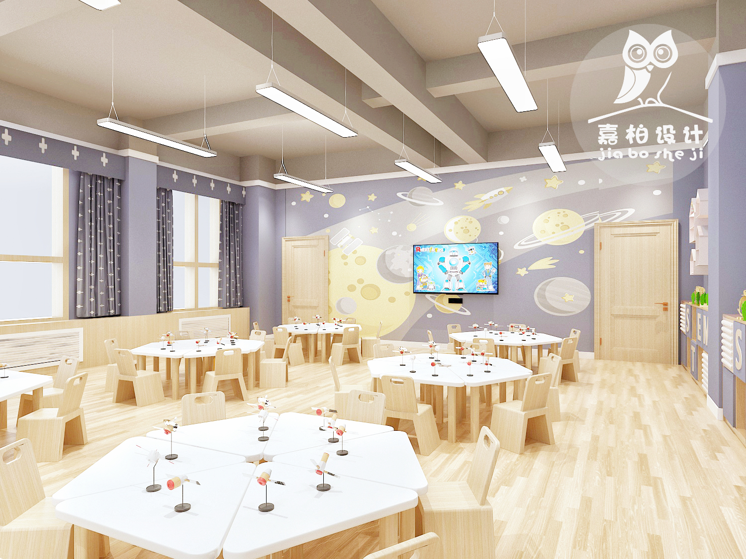 新安县实验幼儿园室内设计丨中国河南丨嘉柏儿童空间设计研究所-24