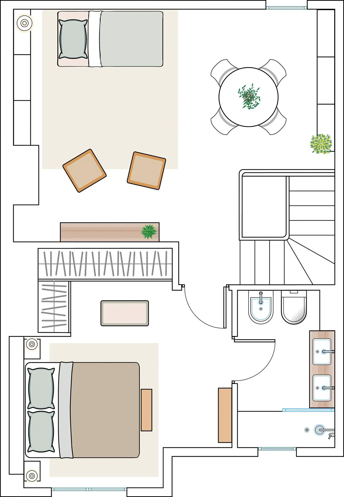 马德里 70 平米复式公寓 | 设计师 Paula Duarte 的温馨之作-11