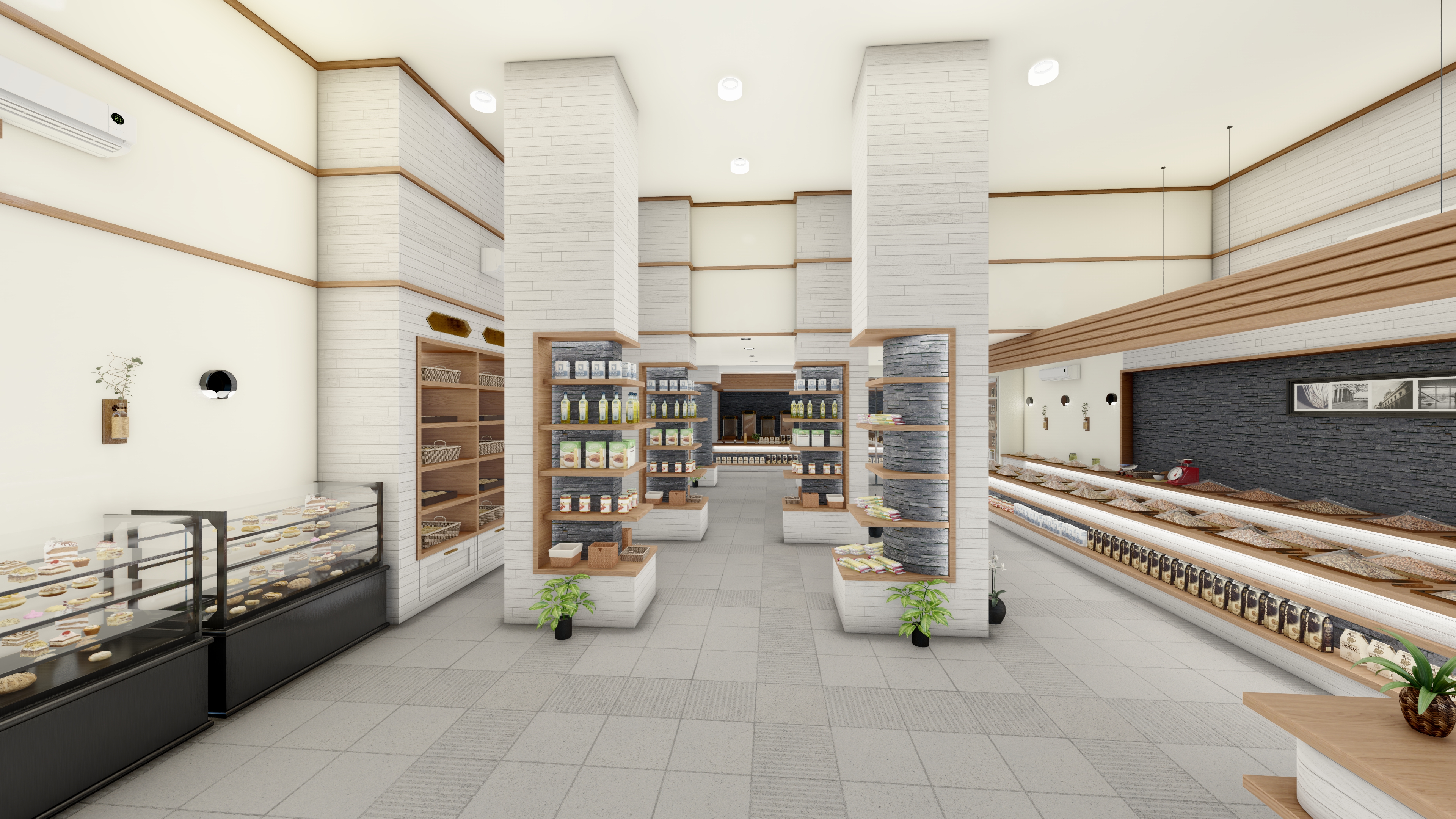 Interior modern design for sweets & coffee beans shop-8