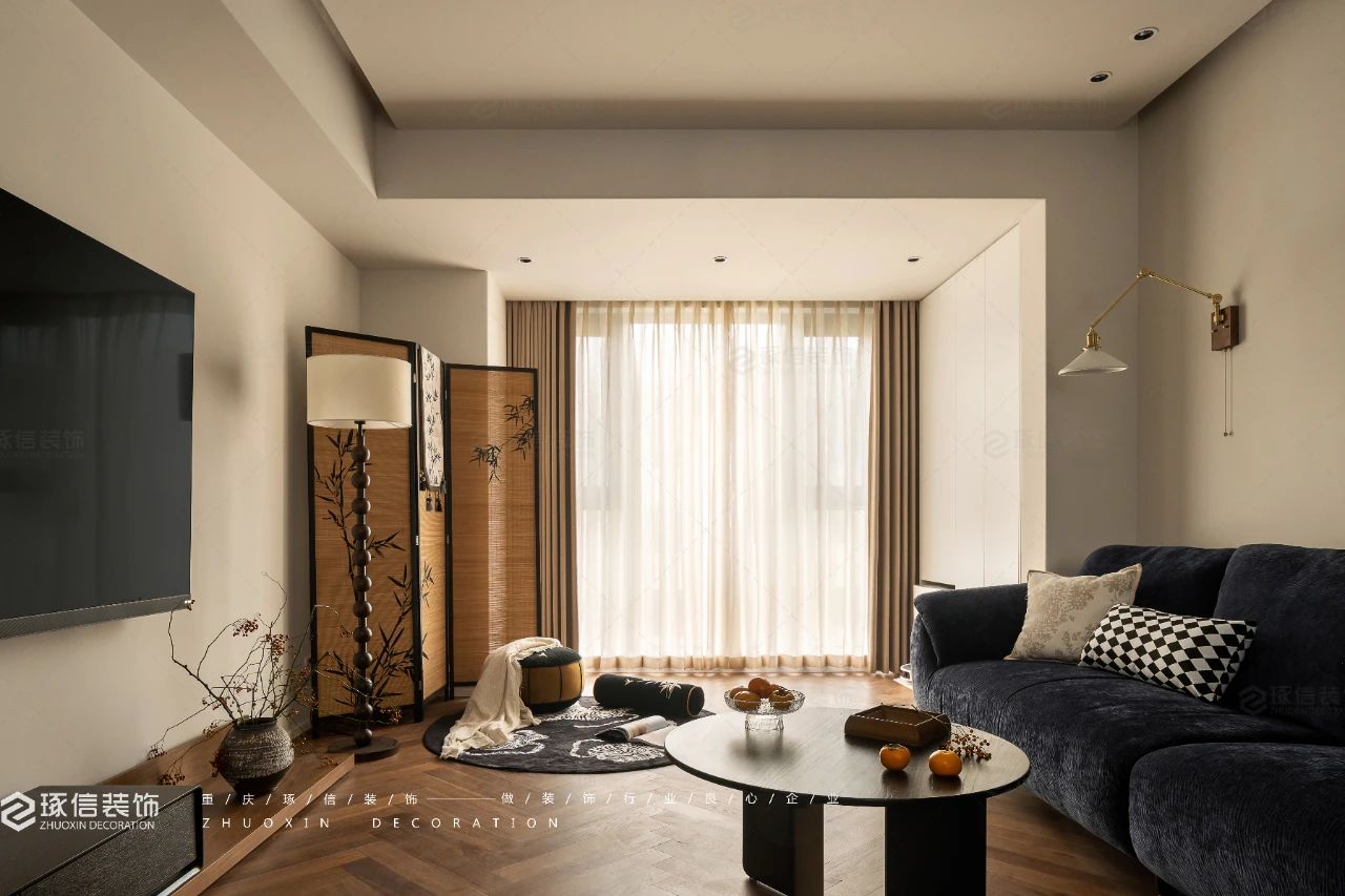 95 平复古风个性自在住宅丨琢信装饰-1