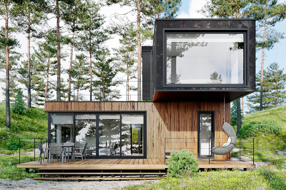 由船运集装箱打造的现代功能性房屋-18