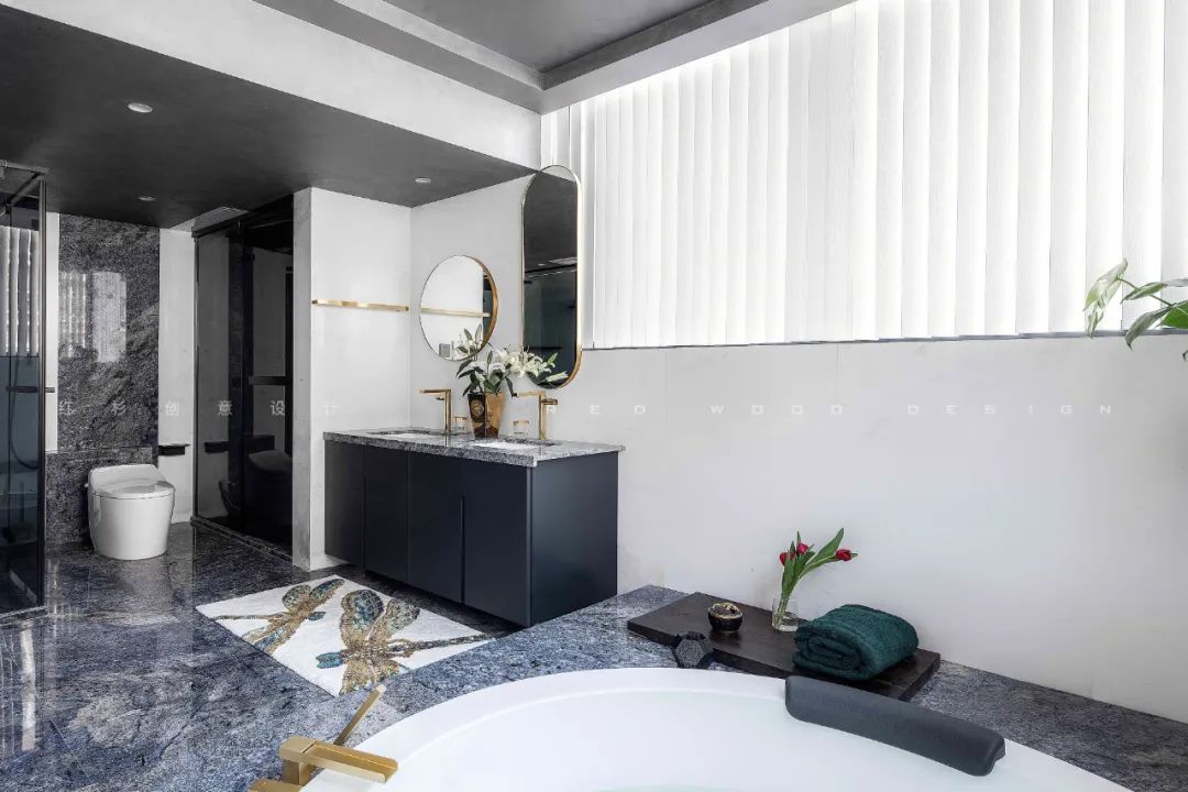 红杉创意设计 | 西安 360㎡现代家居,巧妙融合多种文化元素-92