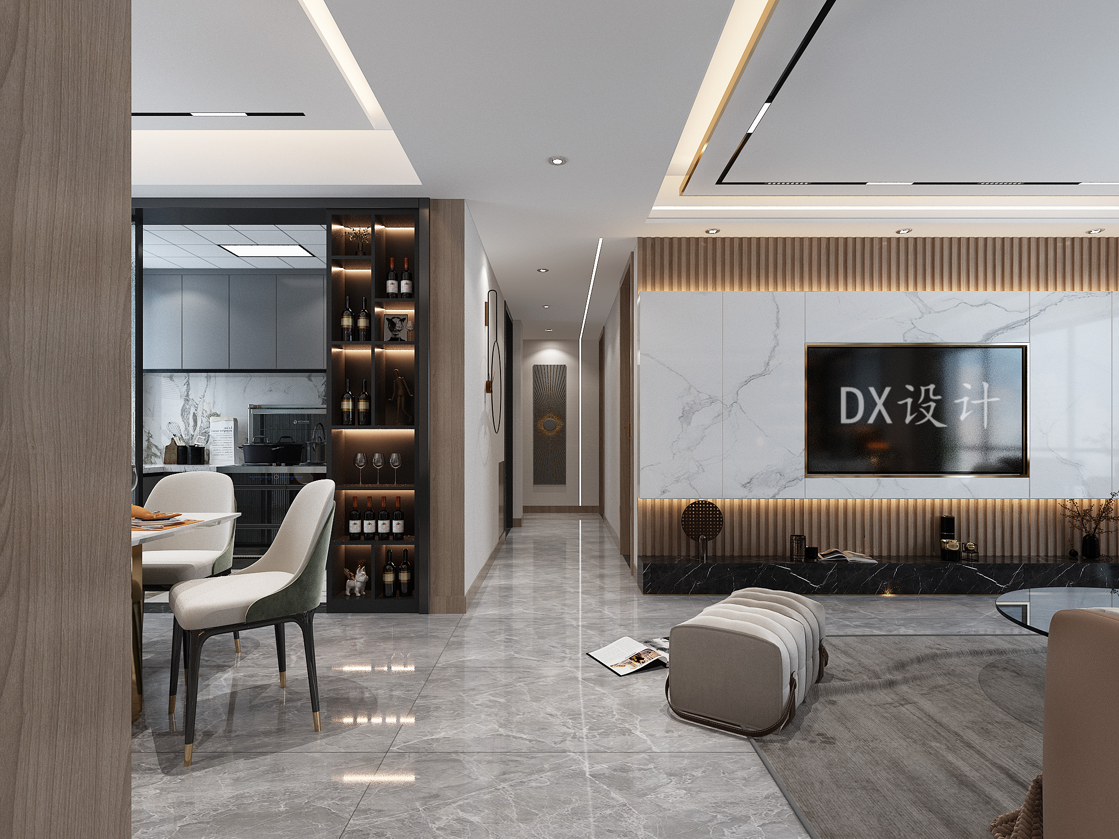 现代轻奢平层设计丨原创作品-4