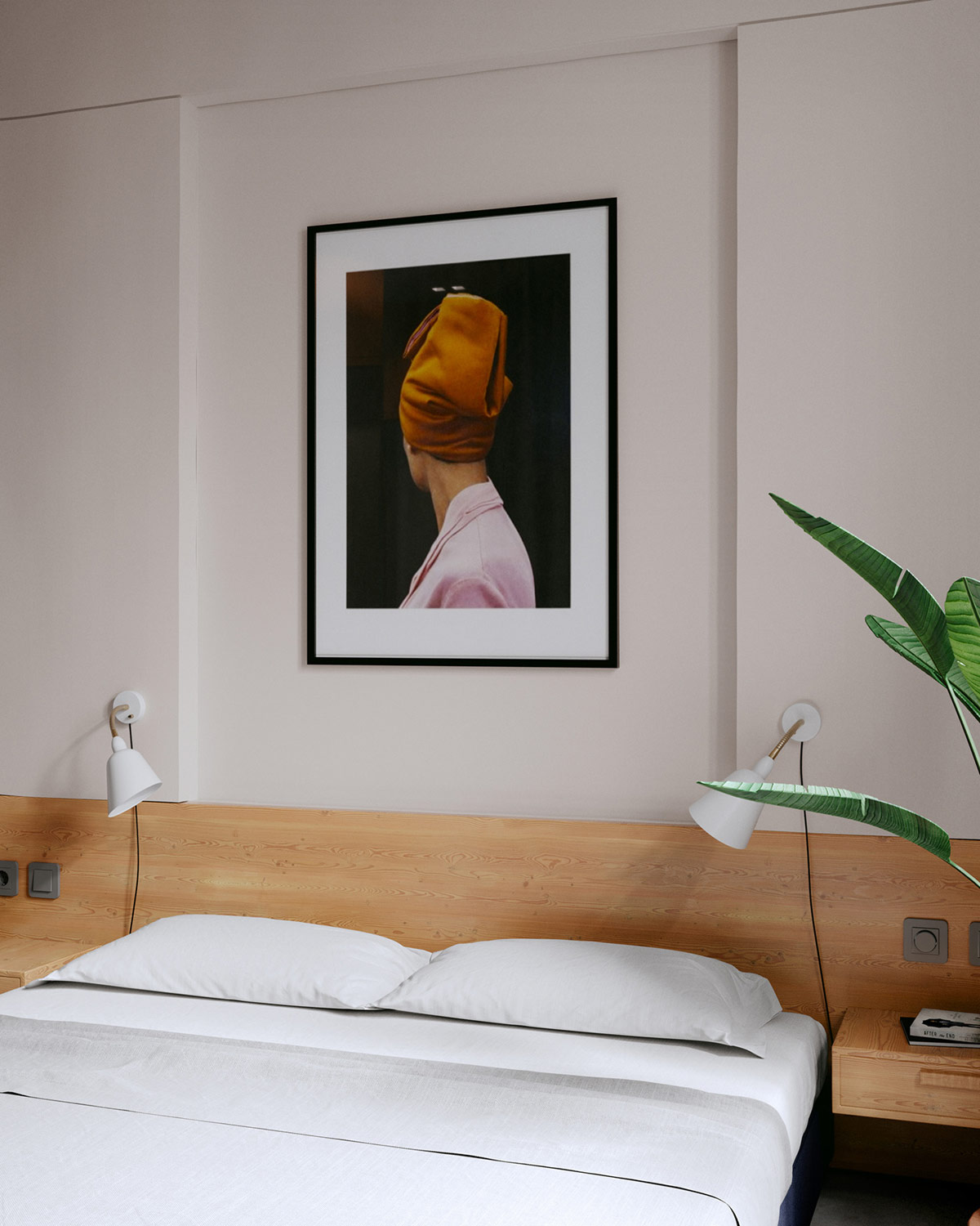 清新绿植 天然木纹 橙色系温暖住宅-10