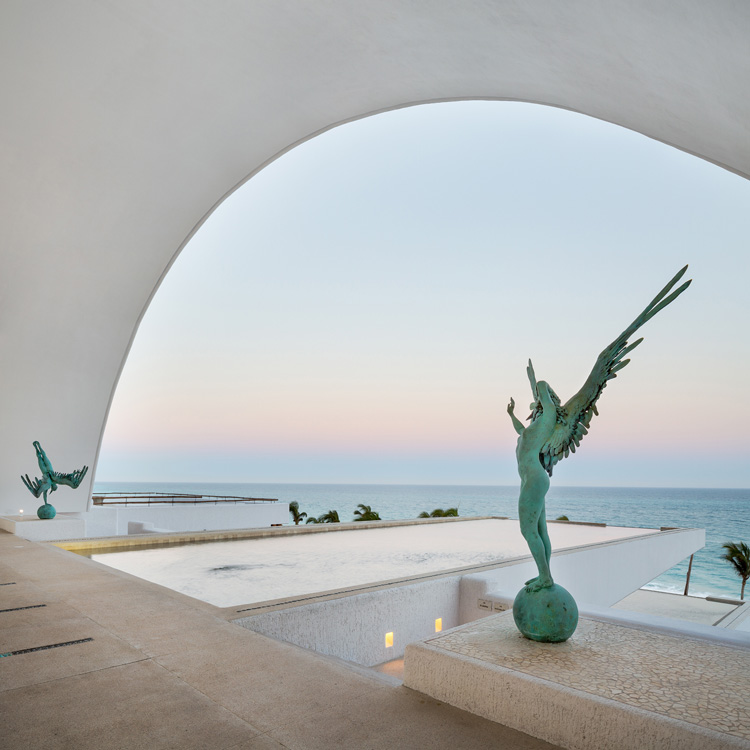 墨西哥洛斯卡沃斯海滨度假酒店——融入沙漠环境的现代建筑-7