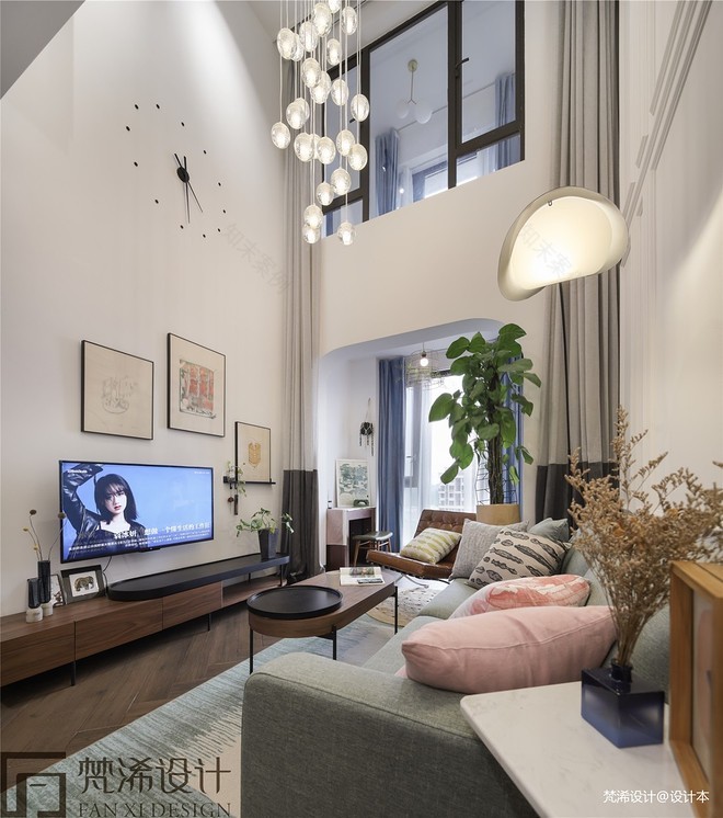 15万元三居105平米装修案例_效果图 - 独特的复式,有温度有格调的北欧之家 - 设计本-21