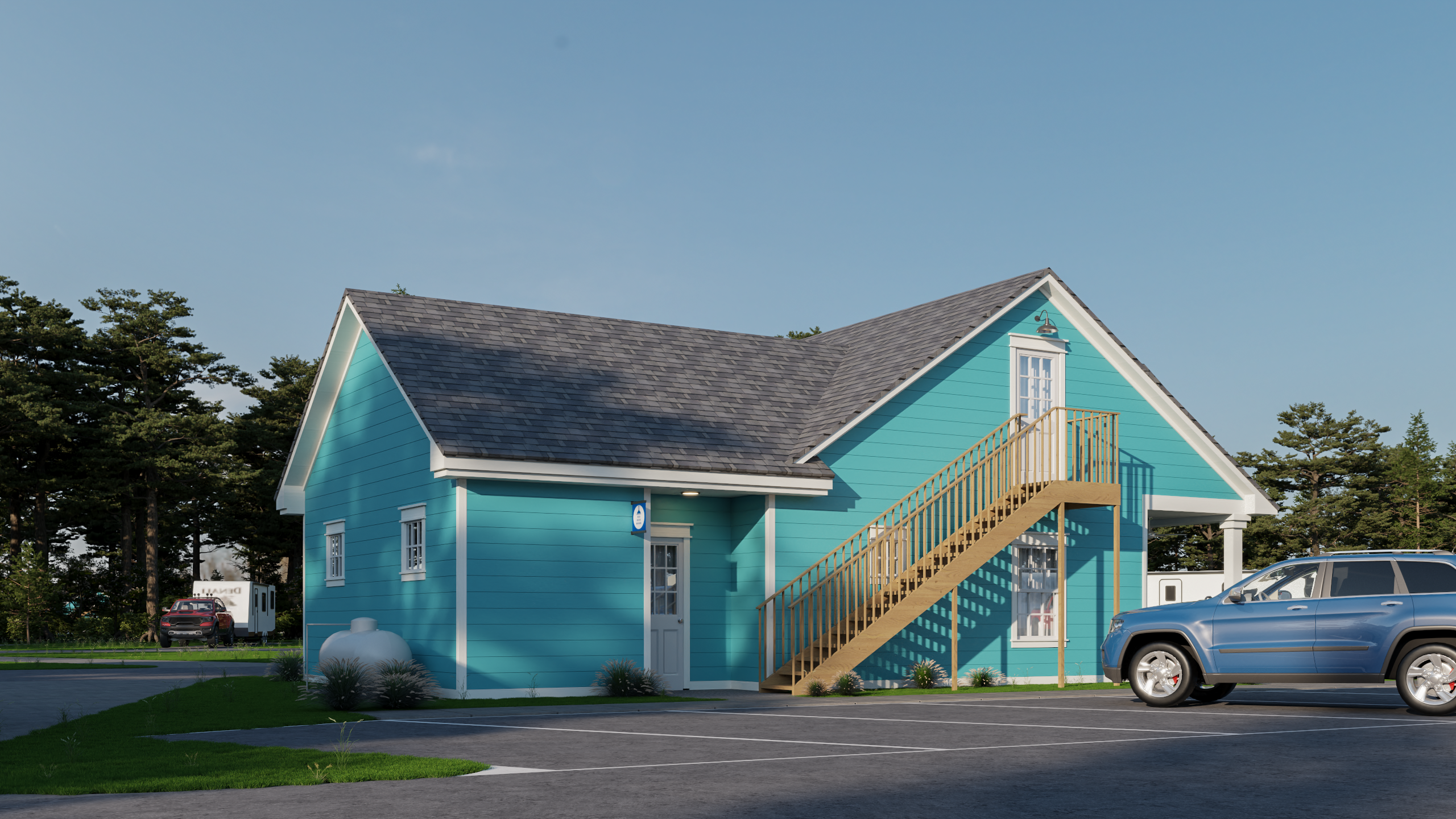 RV 公园洗衣房,洗手间建筑-3