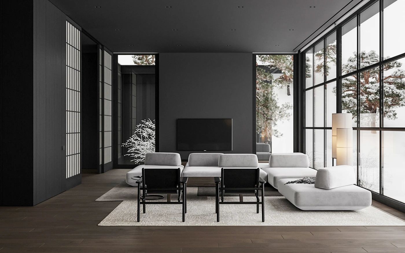 悬浮式电视背景墙设计-21