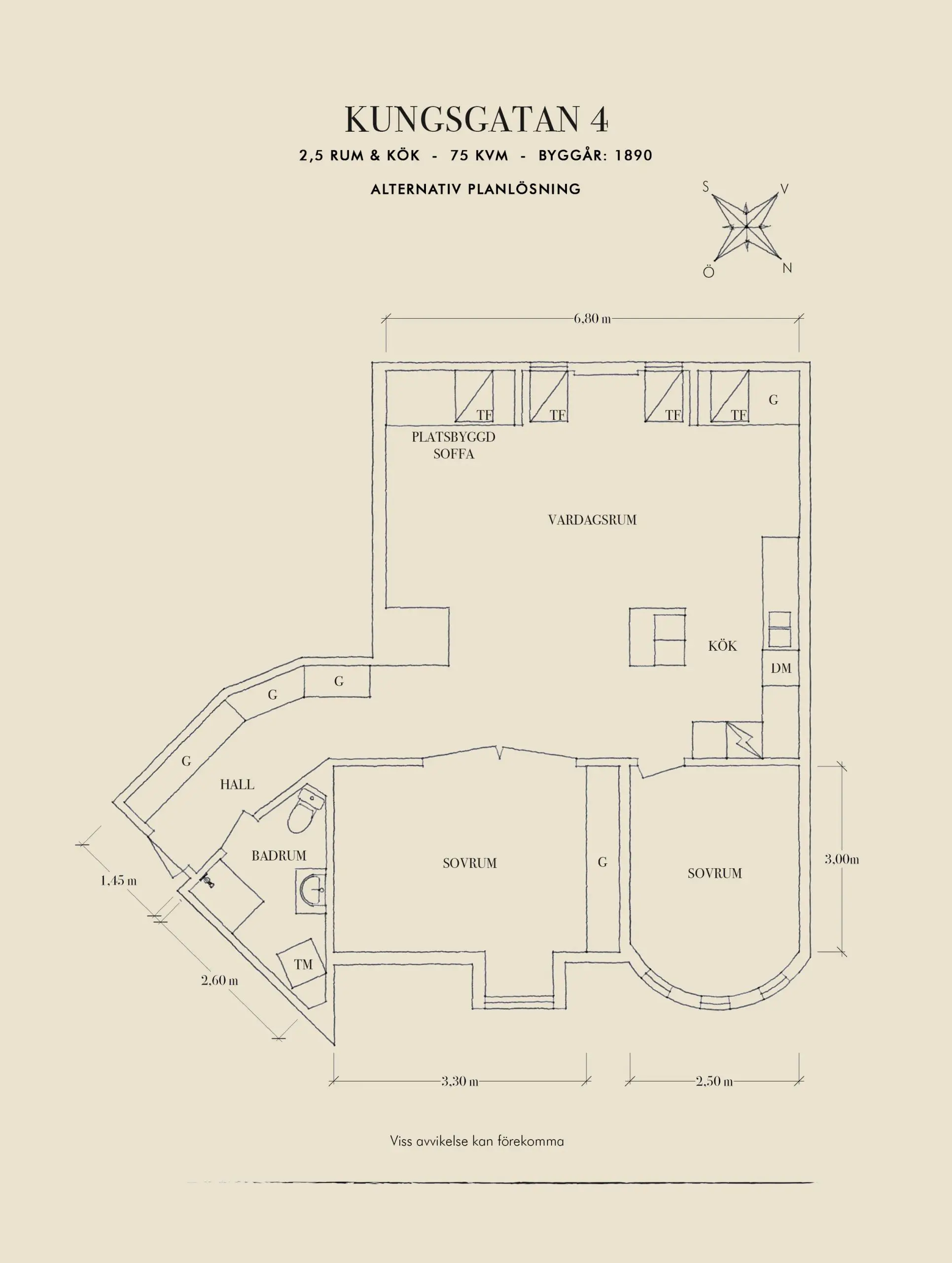 瑞典 1890 年老宅，75m2 明亮公寓的巧妙优化-28