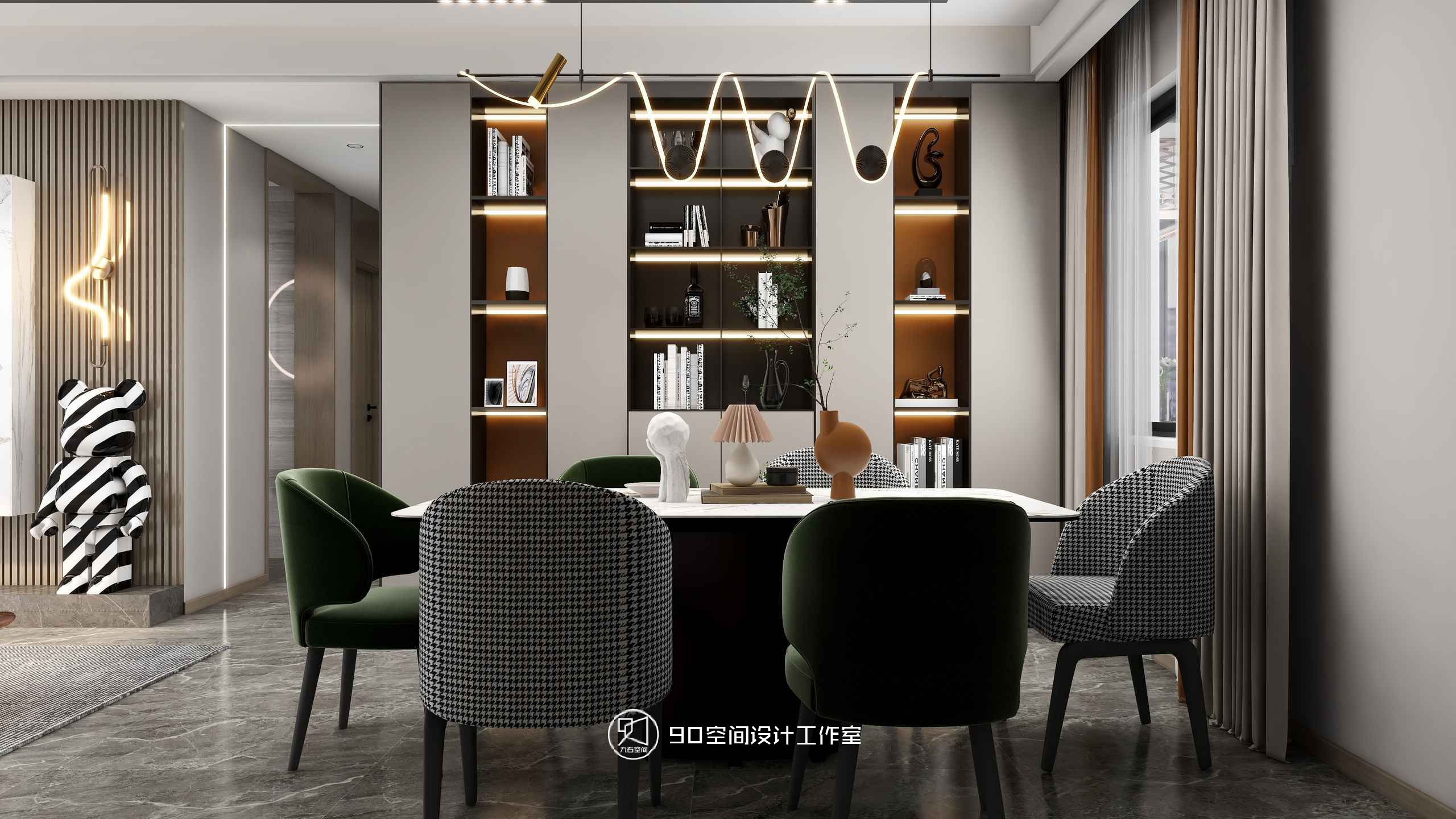 绿意浓情 · 轻奢风格 125 平方 3 室 2 厅 2 卫设计-27