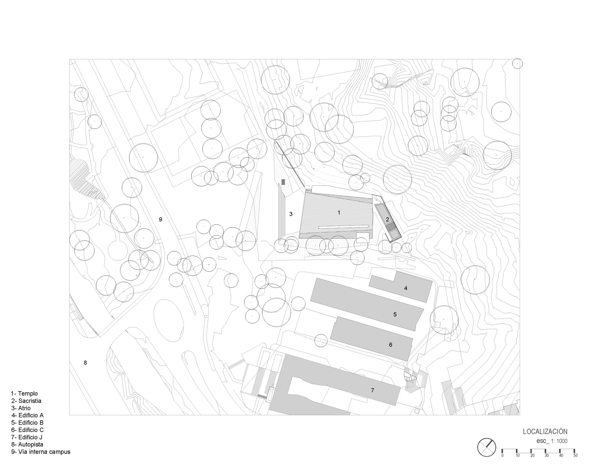 折叠屋顶下的绿意教堂-48