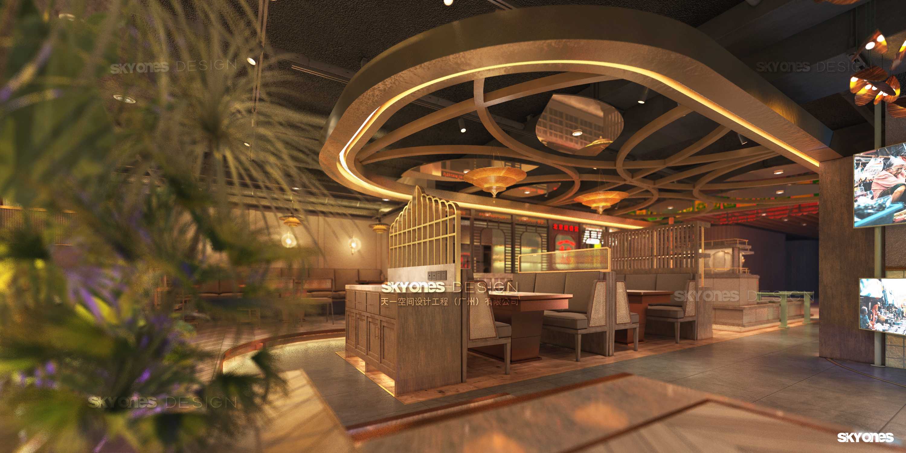 燃泰泰式火锅餐饮系统空间设计丨SKYONES-20