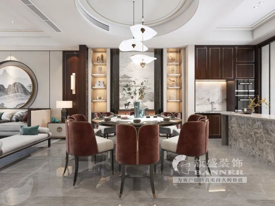 绛红之韵,山水之境——现代中式家居设计新诠释-50