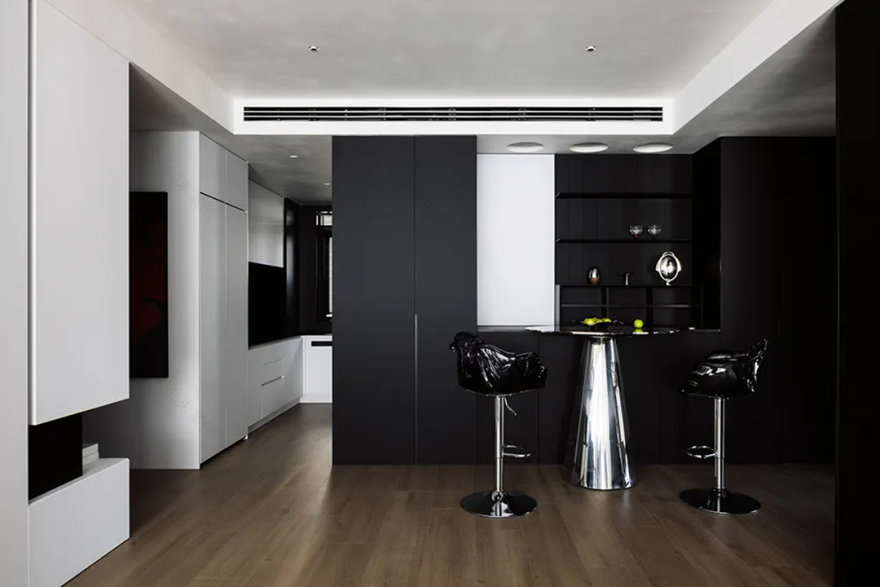 140㎡素墨写意,极致的黑白美学现场-17