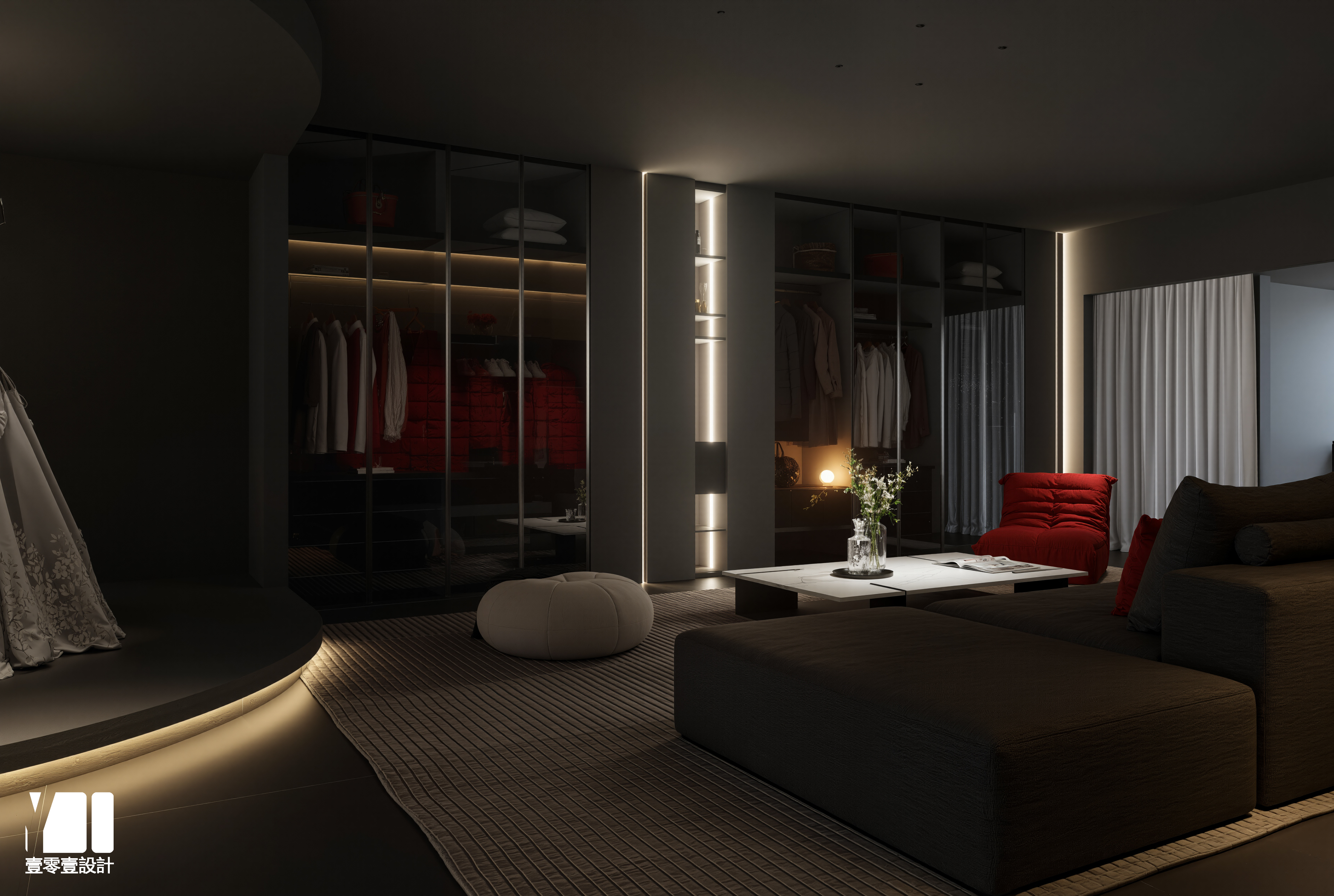 「灰与红 打造高级感爆棚的婚纱视觉盛宴-6