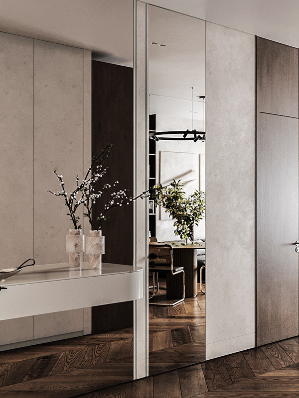 带黑樱桃元素的现代客餐厅设计项目-15