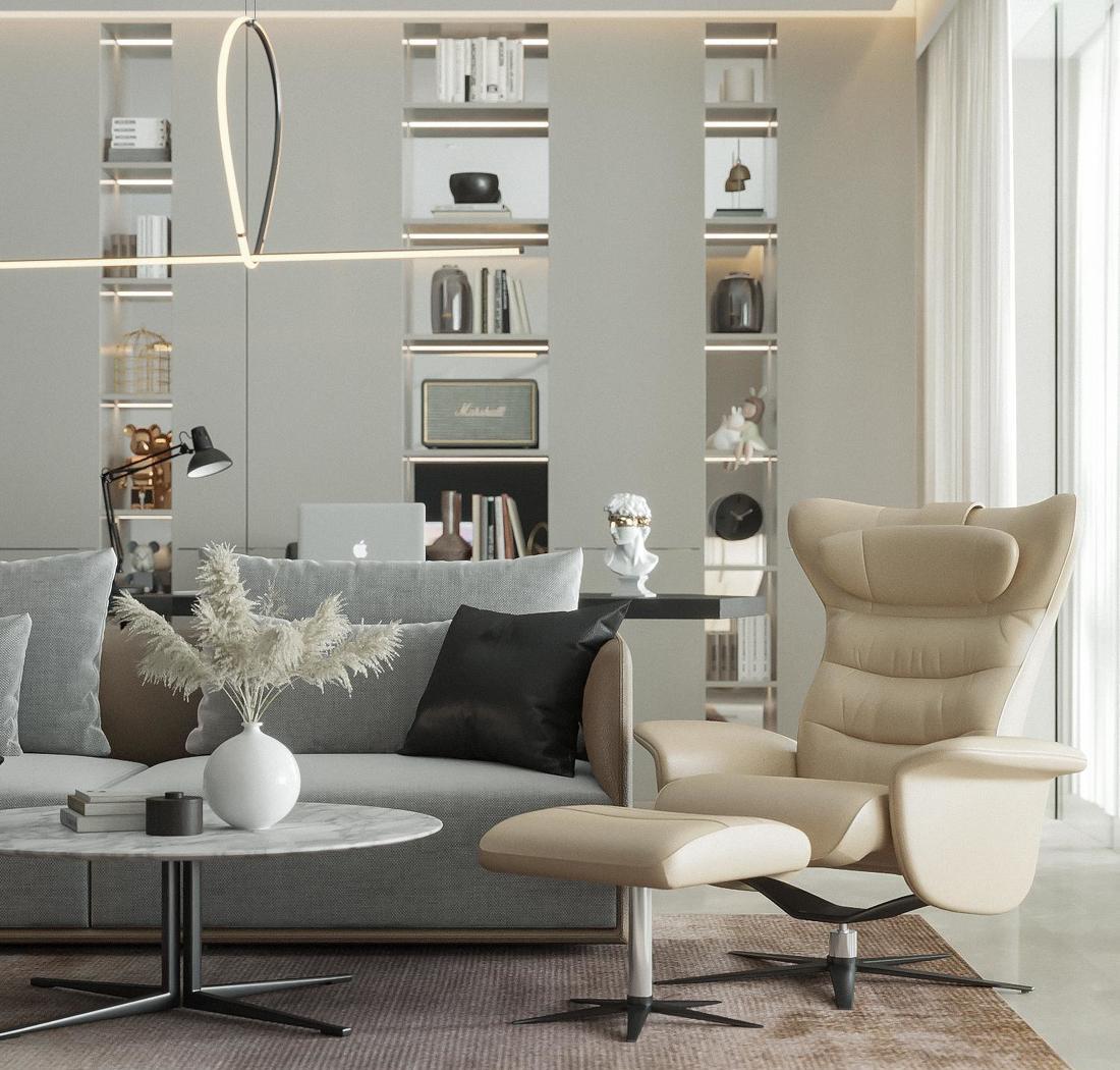 现代轻奢风客厅设计-4