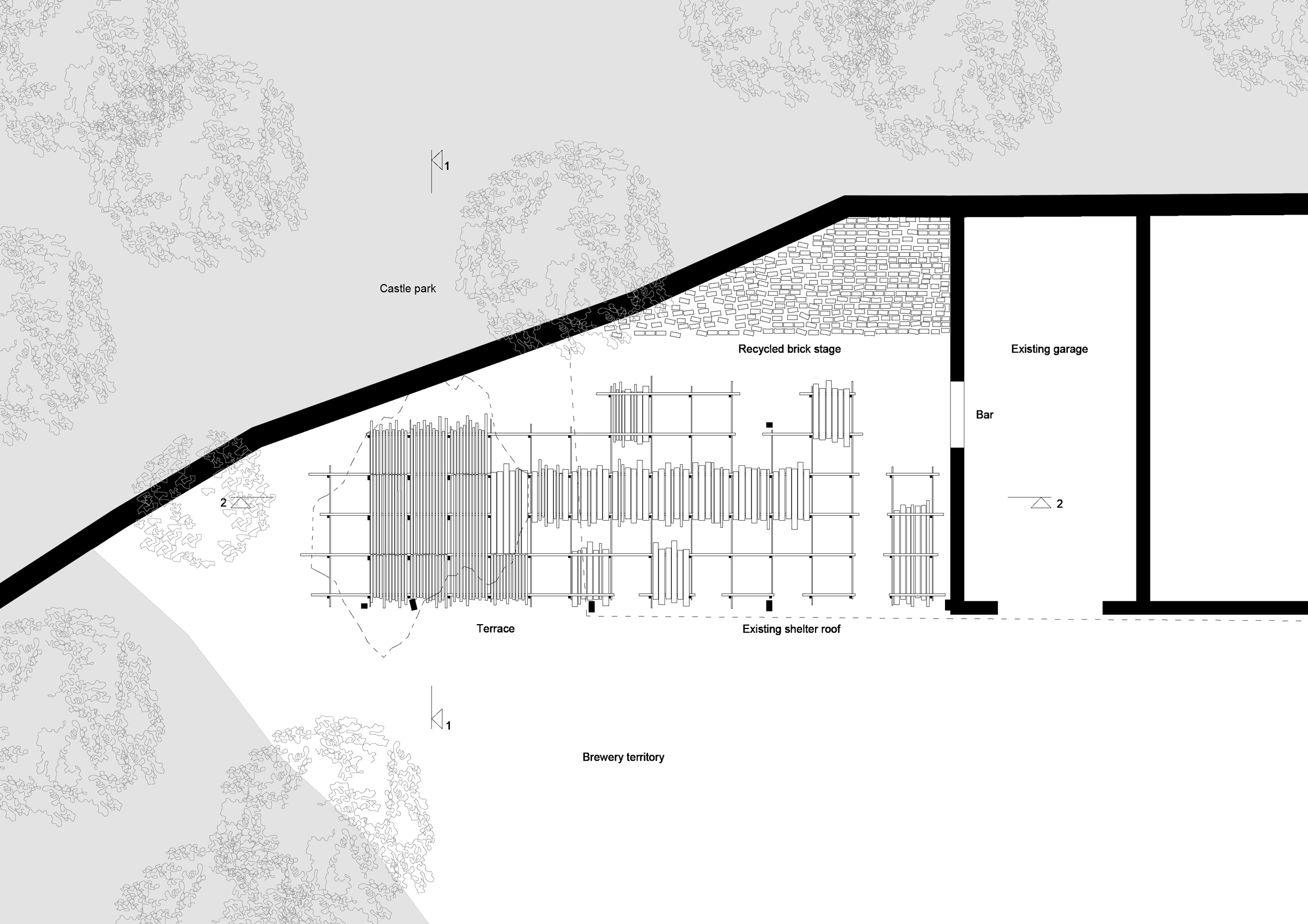 学生在拉脱维亚前啤酒厂建造带“云”顶的脚手架状亭子丨拉脱维亚采西斯丨里加工业大学暑期学校学生与Mailītis AIIM建筑师-10
