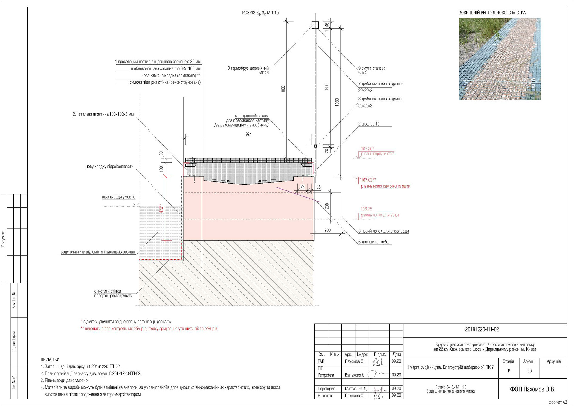 Control, verification&correction of drawings. Landscape-45