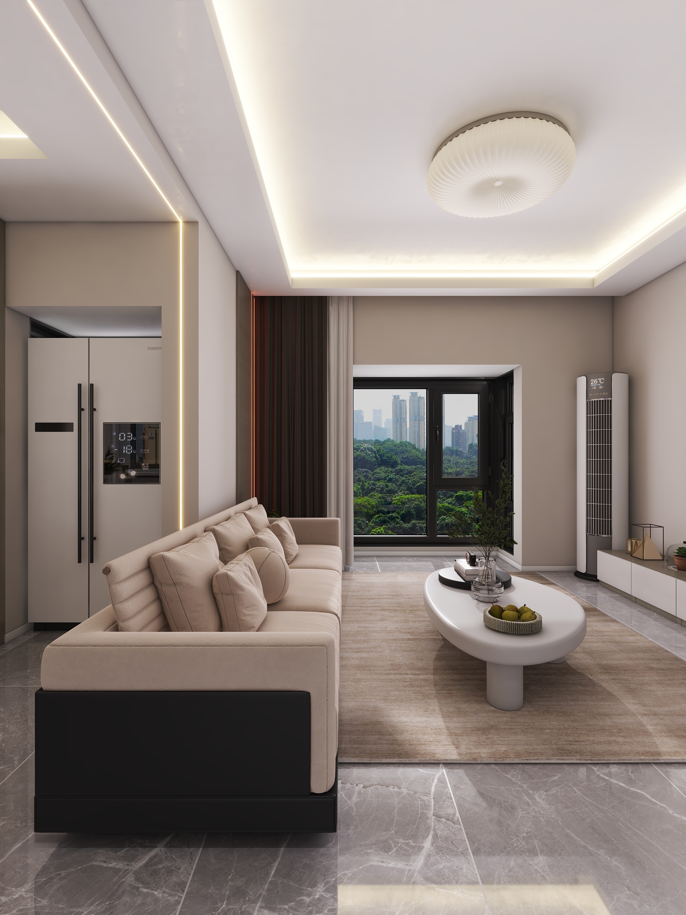 四川成都世家东部时空（93平方现代简约三居室）-9