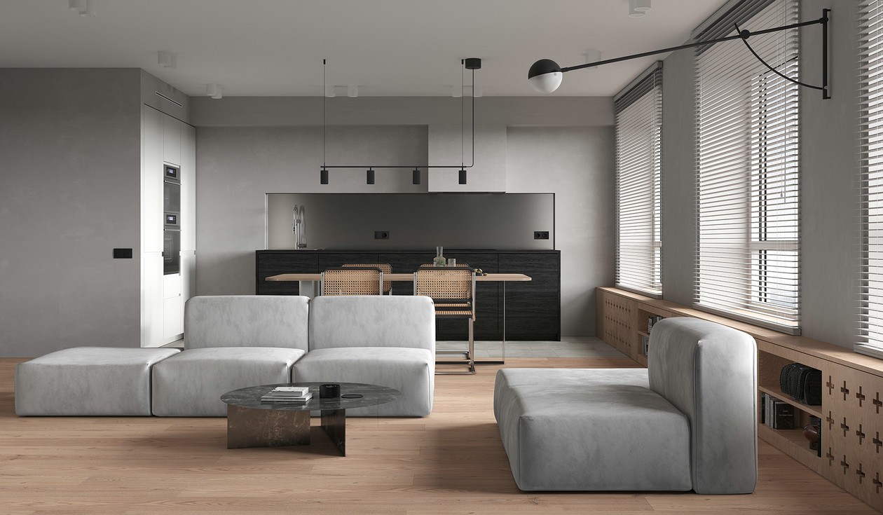 90㎡极简风公寓设计-2