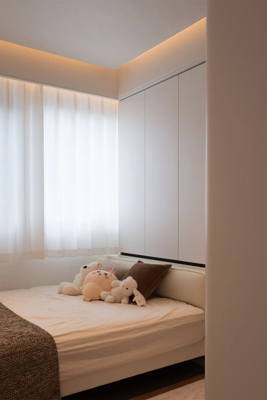 内舍软装丨128㎡奶油意式风，打破传统横厅布局，让空间更宽敞！-54