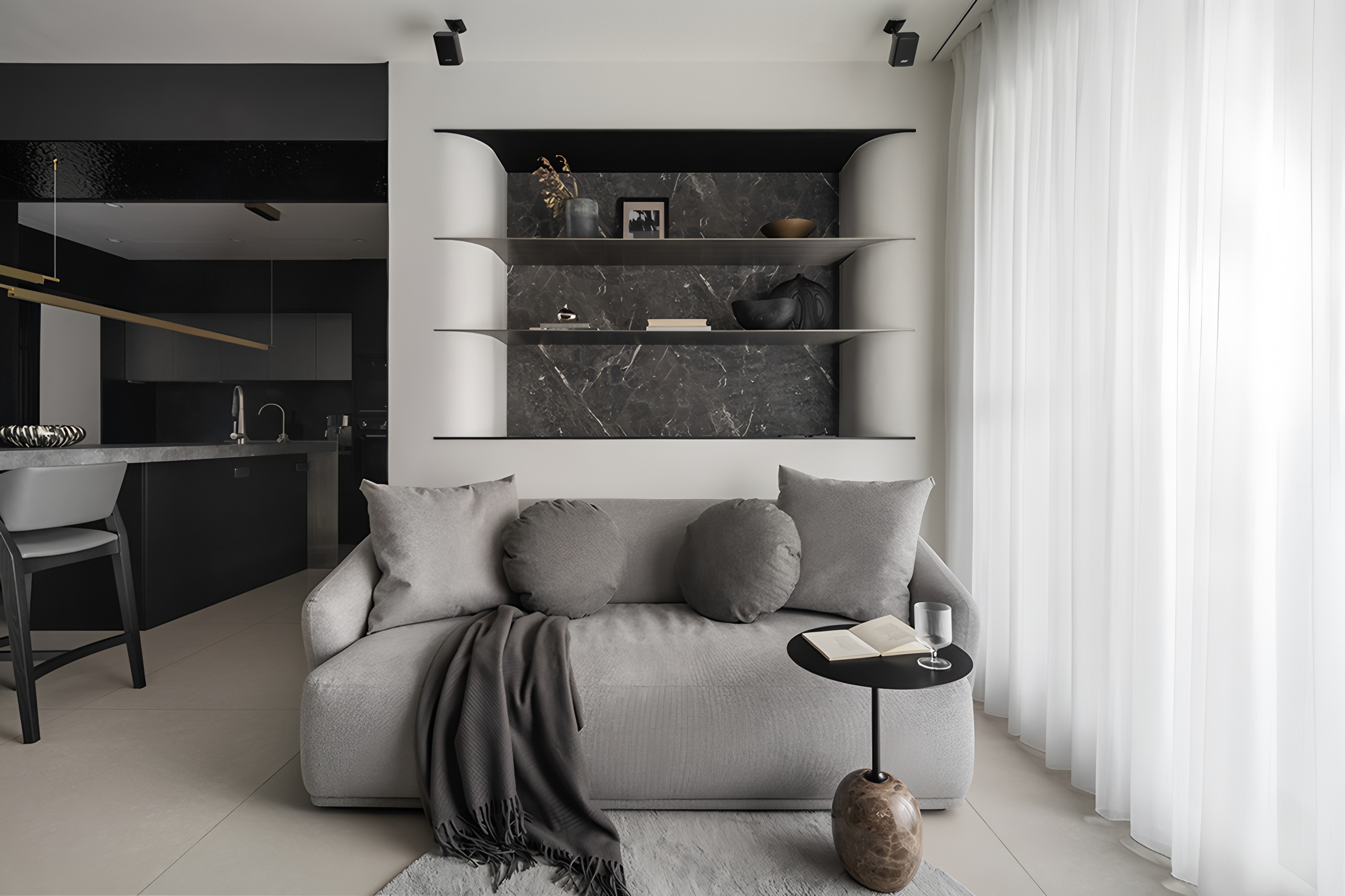 台南33坪灰韵蕴藏金属光住宅设计丨中国台南丨乔治黑羊设计-39
