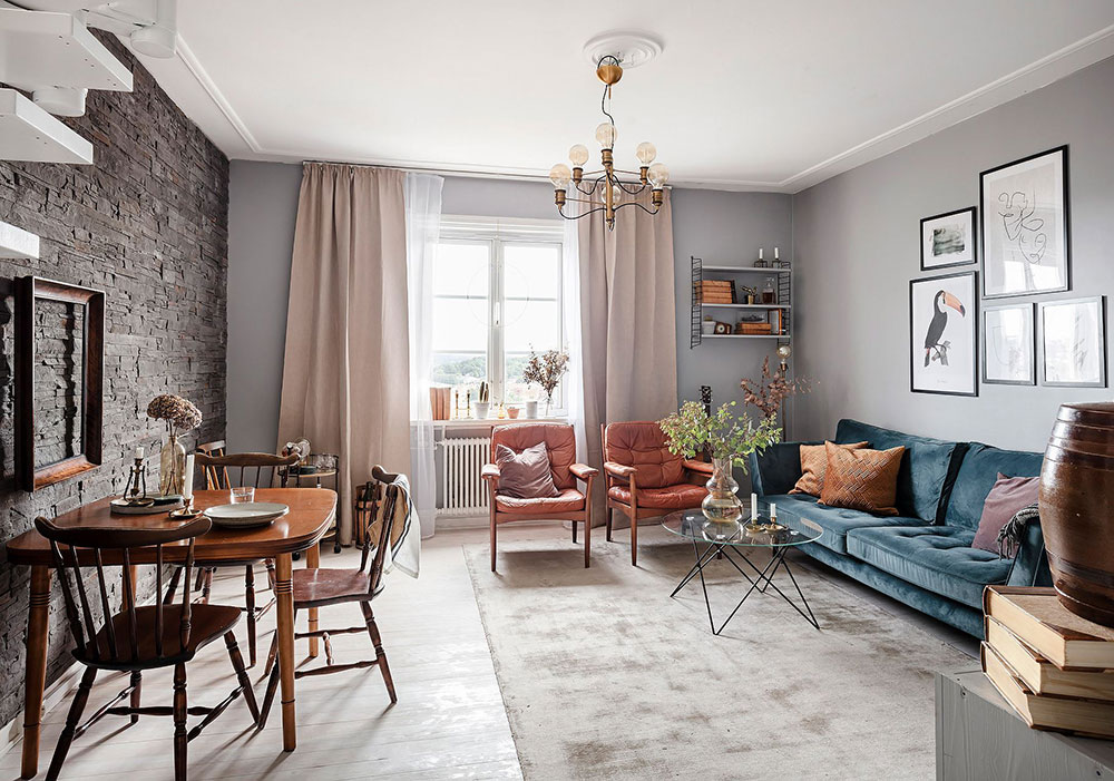 Gothenburg 双层公寓 | 功能分区明确，色彩搭配巧妙-2