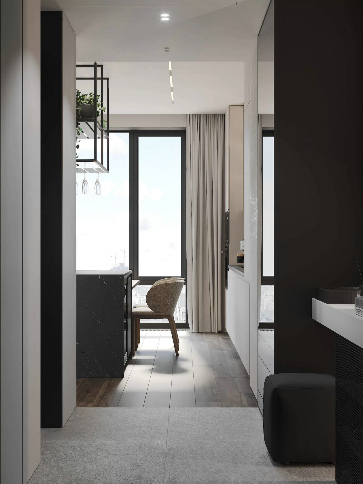 灰色系小空间公寓设计-1