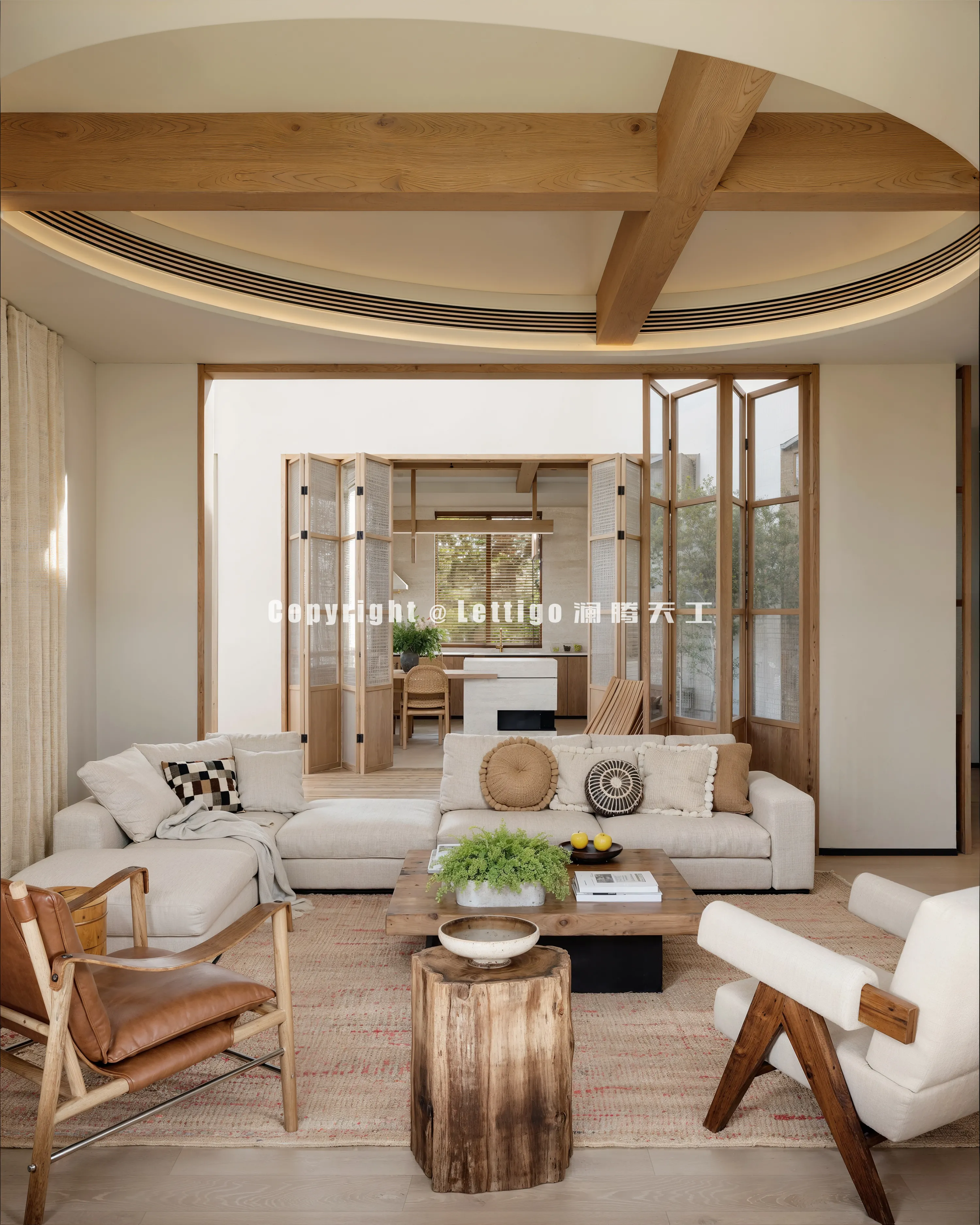 自然原木色系别墅-3