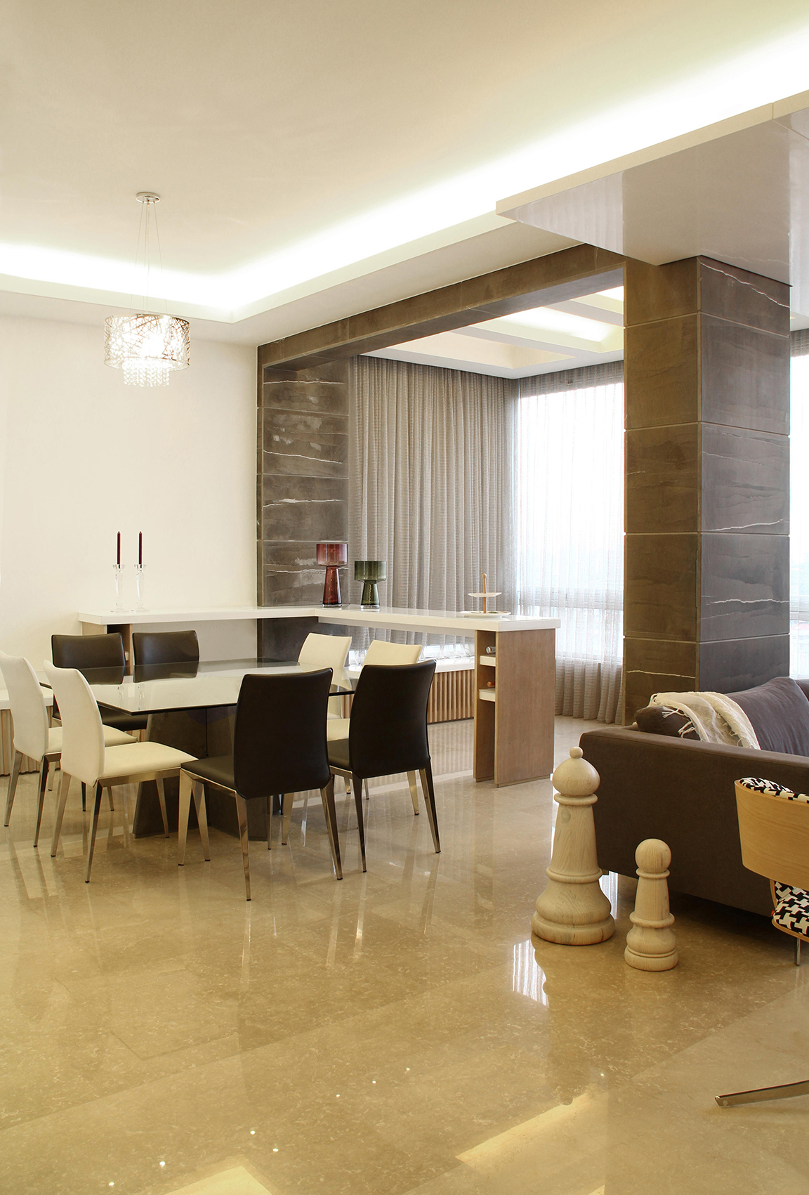 阳光地中海，温暖现代的乔尼耶公寓设计-3