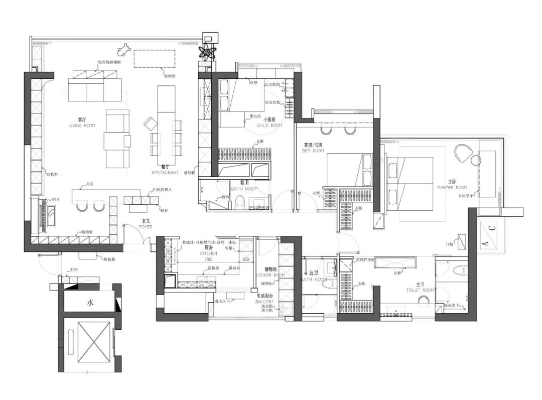 广州星汇云锦 220㎡现代极简家居设计丨中国广州丨红柏设计-66