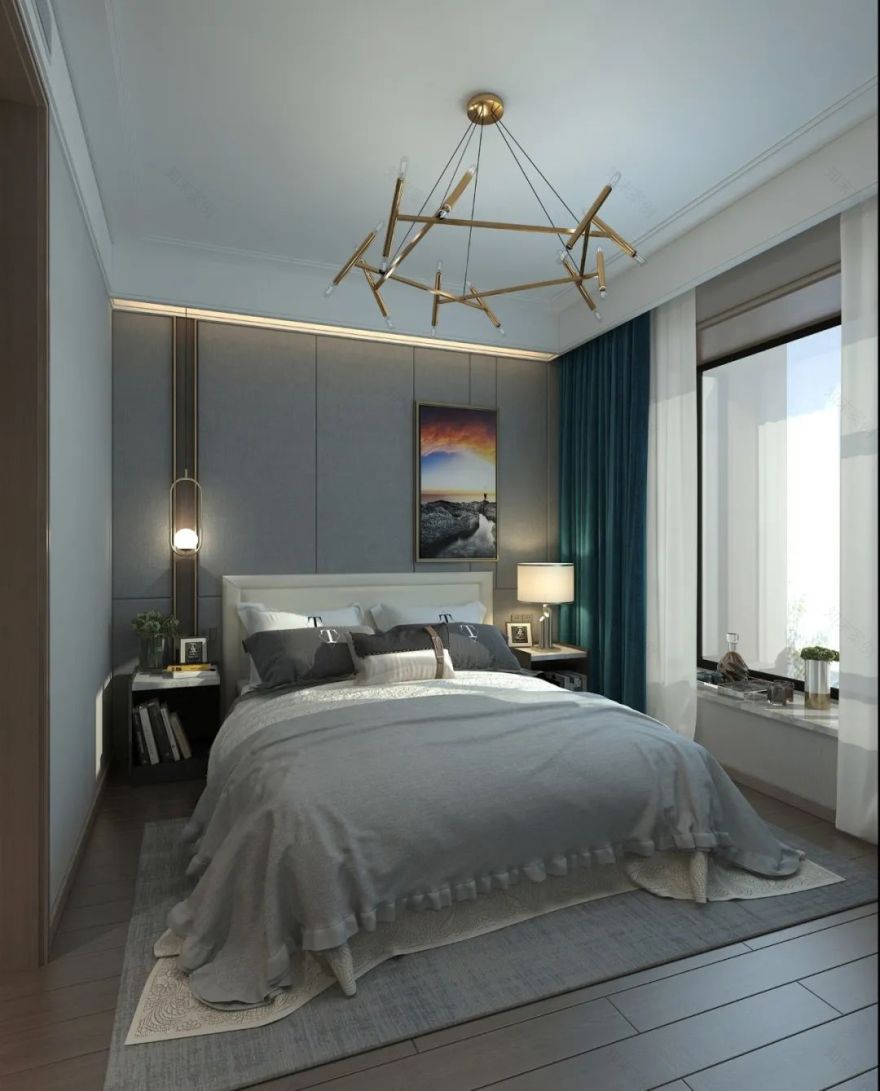 现代中式沿湖公馆,传统与舒适的完美融合-66