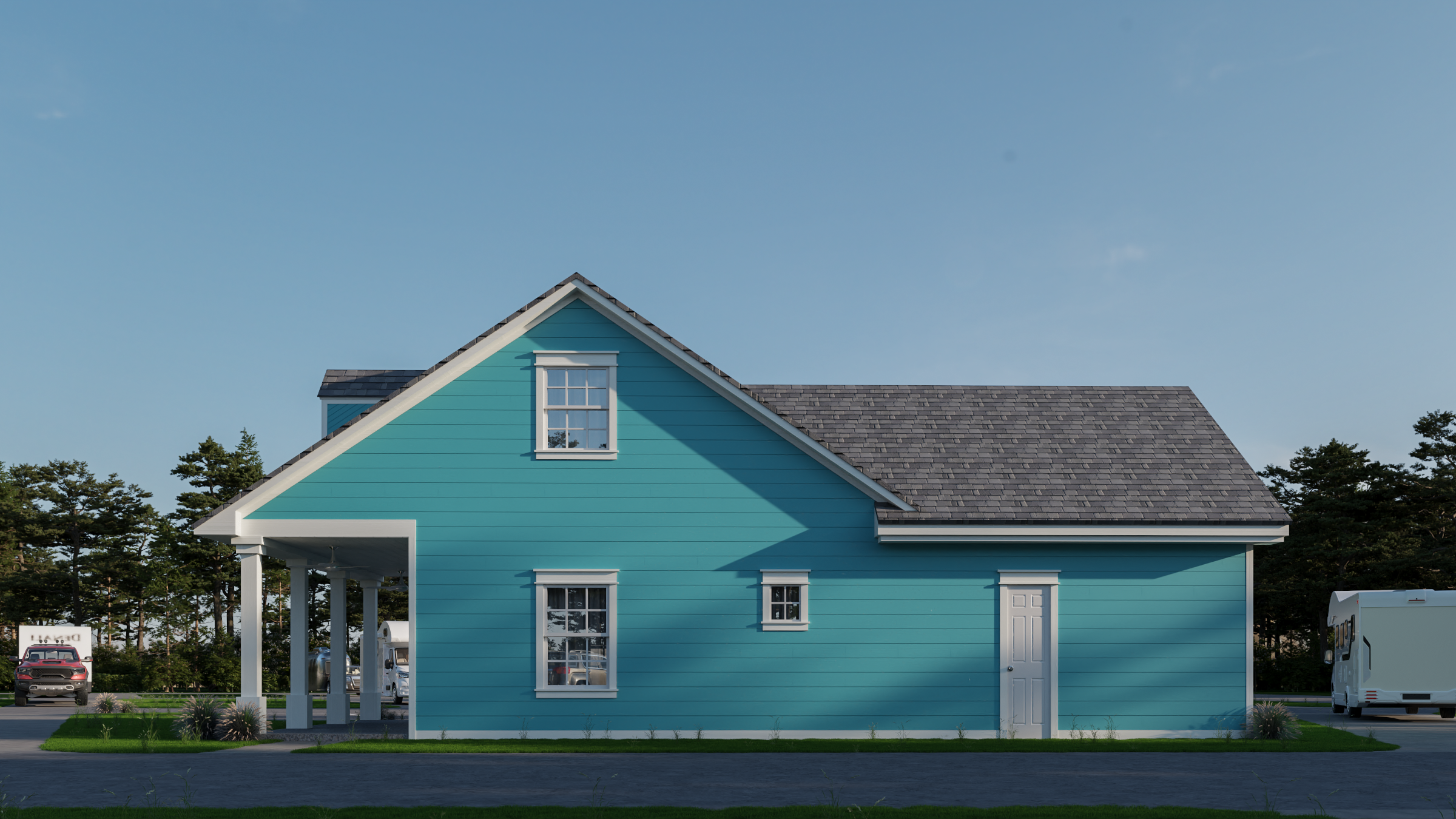 RV 公园洗衣房,洗手间建筑-7