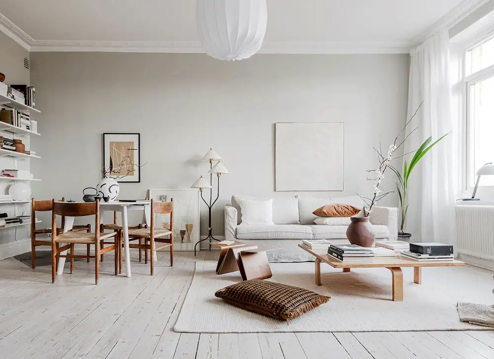 瑞典哥德堡优雅日式北欧风公寓设计-9