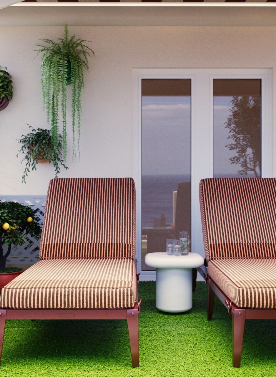 Colourful French Oceanview Terrace Design-6