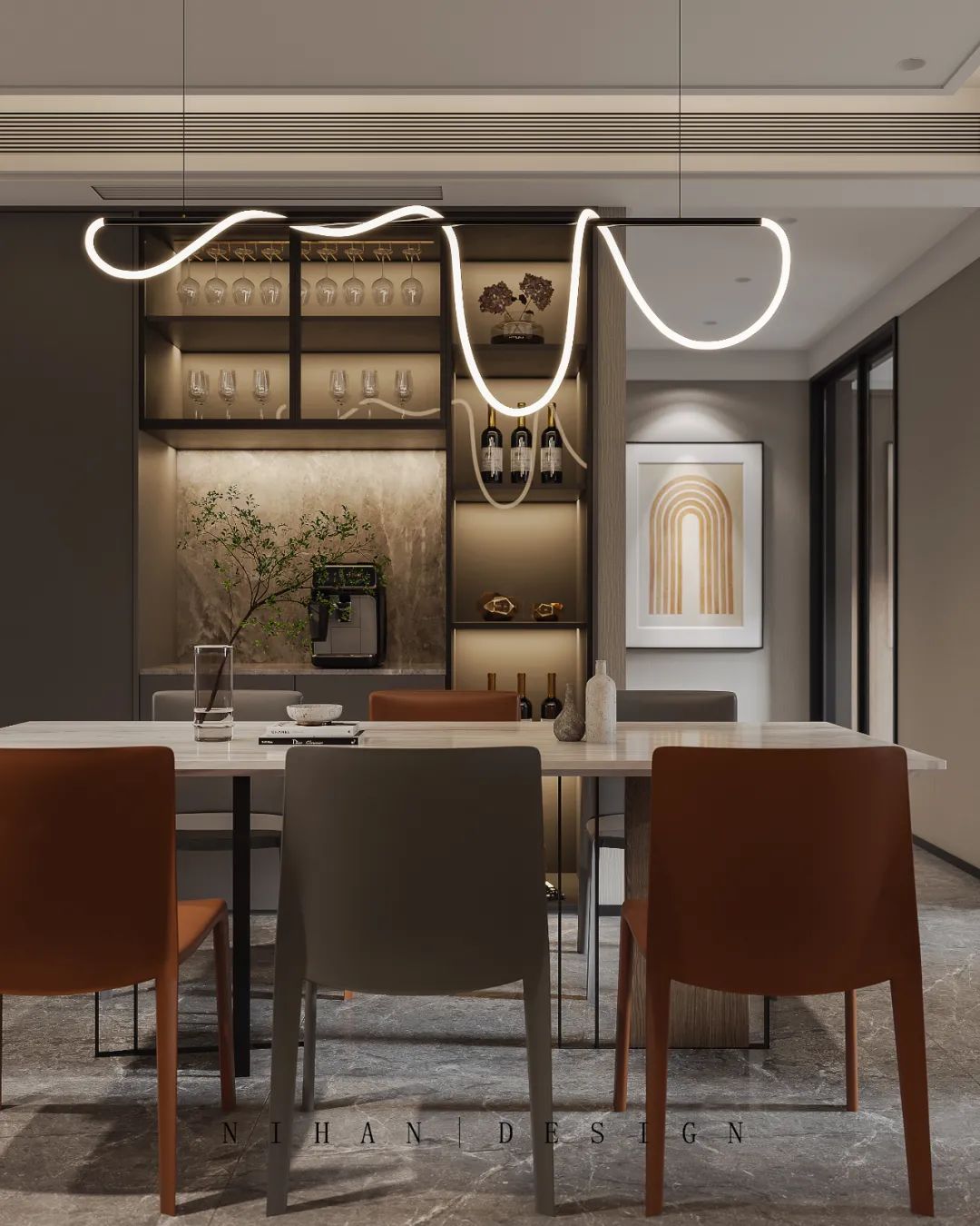 意式轻奢风三口之家丨倪涵-27