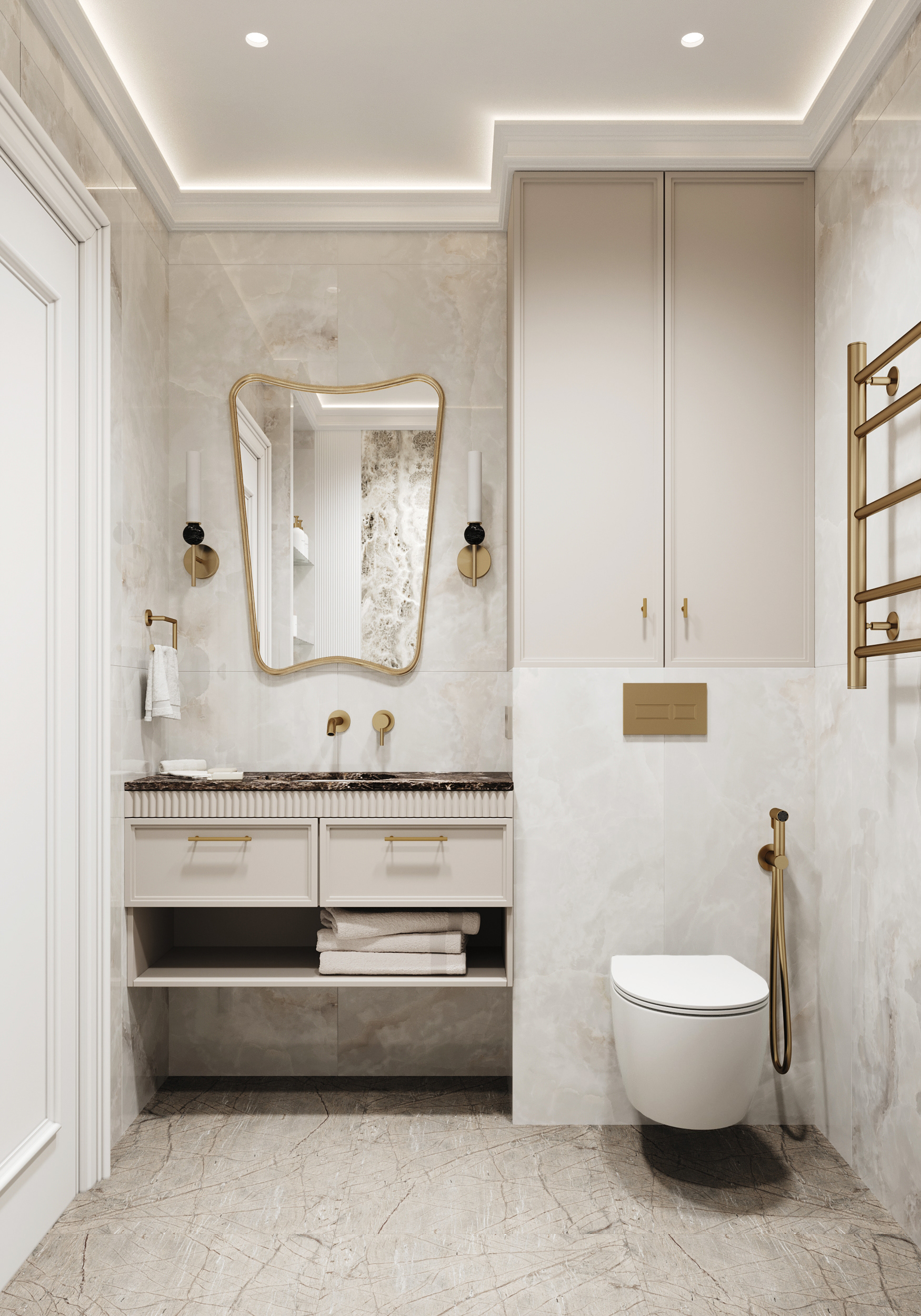 卫生间 #1 及浴室 #1 设计丨设计师 Симдянкина Яна-2