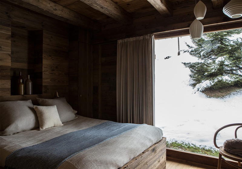 瑞士阿尔卑斯山时尚温馨的 29 卧室木质 Chalet-11