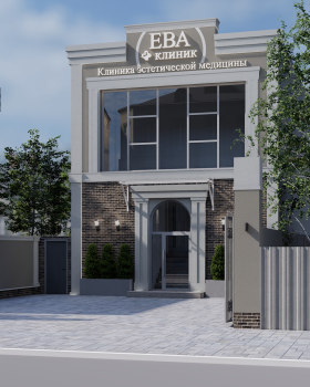 诊所“ЕВА”外立面设计项目丨俄罗斯克拉斯诺达尔